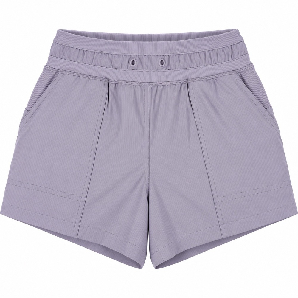 Lululemon Lavender Purple Pinstripe Athletic Shorts Women Small 4 6 Pockets